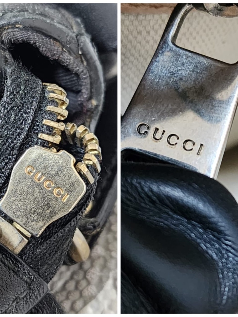 Authentic GUCCI Guccissima Signature Medium Flat Messenger Bag Black - Picture 13 of 15
